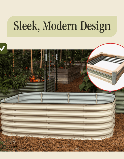 Load image into Gallery viewer, Gro-Rite "No Tools Needed" Premium Metal Raised Garden Bed Kit
