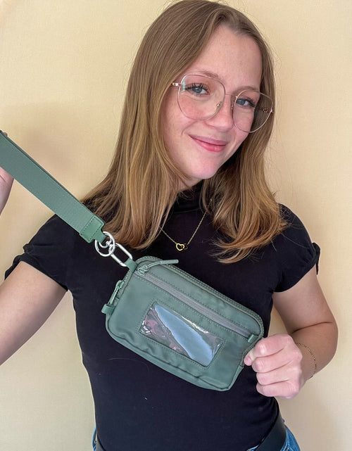 Load image into Gallery viewer, Convertible Crossbody &amp; Wristlet Wallet Bag – 7 Colors | 2-Zipper Purse with Card Slots, Phone Holder &amp; Adjustable Strap
