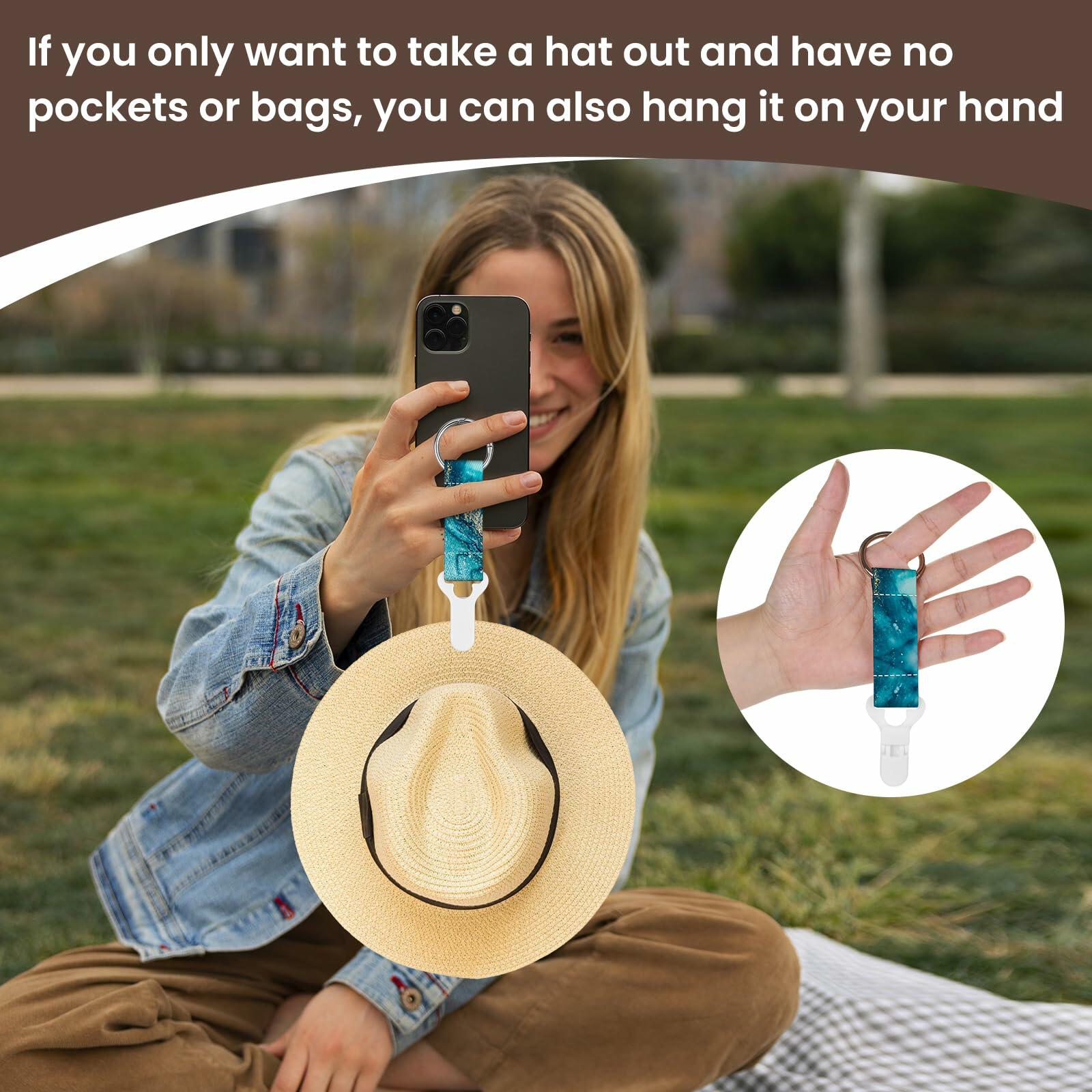 dcdcee Hat Clip Travel Bag Accessory Blue Ocean 1 Lightweight 0.09lb